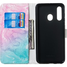 YH Mall Samsung Galaxy A60 Mermer Desen Pu Deri Cüzdan Kart Için Flip Case (Yurt Dışından)