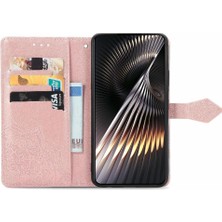 YH Mall Xiaomi Poco F6 Deri Kılıf Için Flip Case Zarif Desen Kapak Çevirin (Yurt Dışından)