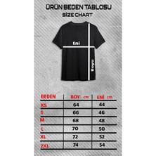 Elbiseciniz Unisex Bisiklet Yaka Grany Sırt Baskılı Siyah T-Shirt