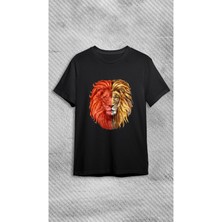 Elbiseciniz Yeleli Aslan Baskılı Tişört Unisex T-Shirt