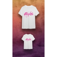 Elbiseciniz Bisiklet Yaka Barbie Baskılı Beyaz T-Shirt