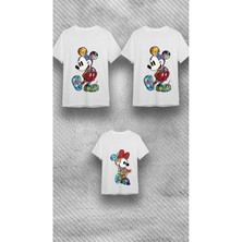 Elbiseciniz Unisex Bisiklet Yaka Çizgi Film Karakter Baskılı/ T-Shirt-