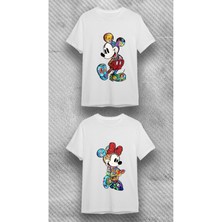 Elbiseciniz Unisex Bisiklet Yaka Çizgi Film Karakter Baskılı/ T-Shirt-