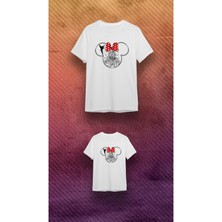 Elbiseciniz Mickey Mouse Tshirt Yetişkin Çocuk Kombinler (Anne - Çocuk Ayrı Satılmakta)