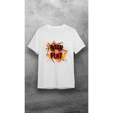 Elbiseciniz Beyaz %100 Pamuk Süprem Bisiklet Baskılı T-Shirt