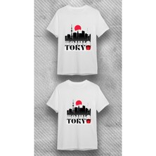 Elbiseciniz Beyaz %100 Pamuk Süprem Bisiklet Tokyo Baskılı T-Shirt