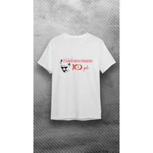 Elbiseciniz Cumhuriyetimizin 100. Yılına Özel Atatürk Silüeti Baskılı Beyaz %100 Pamuk Süprem T-Shirt