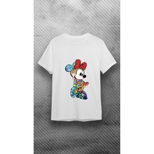 Elbiseciniz Unisex Bisiklet Yaka Çizgi Film Karakter Baskılı/ T-Shirt-