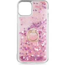 Mobify Apple iPhone 11 Pro Kılıf Yüzüklü ve Sıvılı Şık Diana Premium Silikon Kapak