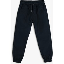 Koton Jogger Pantolon Beli Bağlamalı Pamuklu Cepli