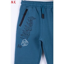 Nk Kids 65302 Erkek Çocuk Yeşil Shapes Pantolon