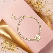 ÇGK KUYUMCULUK  Balıksırtı Yonca Altın Bileklik CGKBLK0128