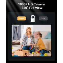 Long Plus Bebek Kamerası  360° Panoramik Kamera ve Evcil Hayvan, Monitörü - Ev Güvenlik Kamerası