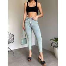 Aref Jeans Dar Paça Likralı Kadın Kot Pantolon