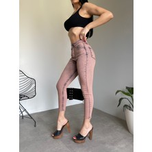 Aref Jeans Dar Paça Likralı Kadın Kot Pantolon
