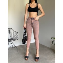 Aref Jeans Dar Paça Likralı Kadın Kot Pantolon
