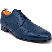Trust Shoes Zımbalı Navy Erkek Deri Klasik Ayakkabı