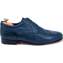 Trust Shoes Zımbalı Navy Erkek Deri Klasik Ayakkabı