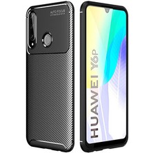 Techno Guru Huawei Y6P Gofret Desenli Ultra Koruma Sağlayan Negro Silikon Kılıf