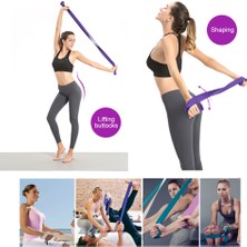 GongtuShop D Tarzı Kadın Yoga Streç Askı D-Ring Kemer Yoga Kemeri Spor Egzersiz Spor Salonu Halat Bel Bacak Direnci Fitness Band Spor Yoga Kayışı (Yurt Dışından)