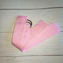 GongtuShop PEMBE1M8POLYESTERCOTT Stili Ayengar Pamuk Yoga Esnek Kemer Açık Omuz Geri Streç Doğrultma Eğitim Aksesuarları Gergi Halatı Çapraz (Yurt Dışından)