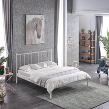 Unimet Falez-St Çift Kişilik Metal Karyola - Beyaz