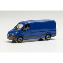 Herpa 096485 1/87 Ölçek, MB Sprinter 18 M3 Van, Mavi,sergilemeye Hazır Model Araç