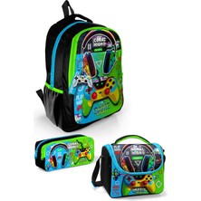Coral High Kids Kulaklık Game Desenli 3’lü Okul Çanta Seti SET0123667