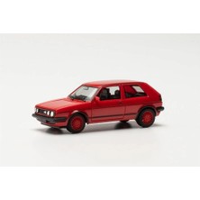 Herpa 420846-002 1/87 Ölçek, Vw Golf Iı Gtı, Kırmızı, Sergilemeye Hazır Model Araç