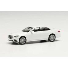 Herpa 420907-002 1/87 Ölçek, Mercedes Benz S-Klasse, Beyaz, Sergilemeye Hazır Model Araç