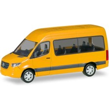 Herpa 093804-002 1/87 Ölçek, MB Sprinter, 18 M3 Minibüs, Sarı, Sergilemeye Hazır Model Araç