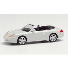 Herpa 032674-002 1/87 Ölçek, Porsche 996 C4 Cabrio, Beyaz, Sergilemeye Hazır Model Araç