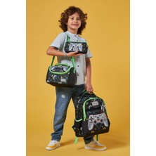 Coral High Kids Siyah Fosforlu Yeşil Gamer Desenli 3’lü Okul Çanta Seti SET0123654