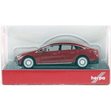 Herpa 430944 1/87 Ölçek, Mercedes Eq Eqs, Kırmızı, Sergilemeye Hazır Model Araç