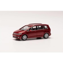Herpa 038492-004 1/87 Ölçek, Vw Touran, Kırmızı, Sergilemeye Hazır Model Araç