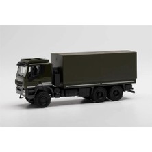 Herpa 746762 1/87 Ölçek, Iveco Trakker 6x6 Askeri Kapalı Kasa Kamyon, Hazır Model Araç