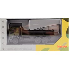 Herpa 746526 1/87 Ölçek, Iveco Trakker 6x6 Askeri Düz Kasa Kamyon, Sergilemeye Hazır Model Araç