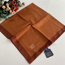 Levidor Lêvi D'or Premium Monogram Eşarp Taba-Tarçın GX0206