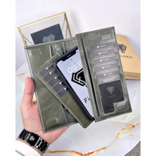 Fil Deri Telefon Bölmeli Mıknatıslı Cüzdan ve Kartlık