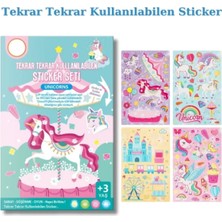 Tekrar Tekrar Kullanılabilen Sticker Seti - Unicorns