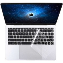 Enci Store Apple Macbook 13' Pro Touch Bar A1706 Uyumlu Klavye Koruyucu Şeffaf Silikon Ped