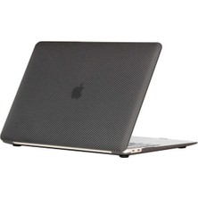 Enci Store Apple Macbook 13.3' Air 2020 Uyumlu A2337 Msoft Carbon Fiber Tasarımlı Kapak