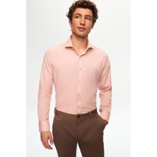D'S Damat Slim Fit Gül Kurusu İtalyan Yaka Gömlek 2HF02ORT5185