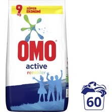 Omo Active Toz Çamaşır Deterjanı Renkliler Için 9 kg