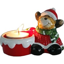 Es Dekor Noel Yılbaşı Poliserin Mumluk Tealightlı 10CM 1 Adet