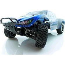 Remo 8021 1/8 Ölçek, 4WD Off Road Short Course (9 Emu) Mavi Kaportalı, Fırçalı Motorlu, 7.4V 3300MAH Li-Po Pilli, Rc Model Araç