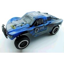 Remo 8021 1/8 Ölçek, 4WD Off Road Short Course (9 Emu) Mavi Kaportalı, Fırçalı Motorlu, 7.4V 3300MAH Li-Po Pilli, Rc Model Araç