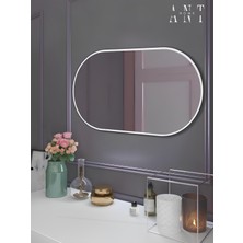 Ant Home Model Alfa Dekoratif Ayna Duvar Aynası Konsol Aynası Banyo Aynası Holl Aynası Mdf Elips Ayna