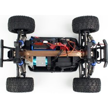 Remo 1635 1/16 Ölçek, 4WD Off Road Monster Truck (Smax) Mavi Kaportalı, Fırçasız Motorlu, 7.4V 1500MAH Li-Po Pilli, Rc Model Ar