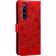 PLZ Shop Sony Xperia 5 Için Mandala Pu Kılıf (Yurt Dışından)